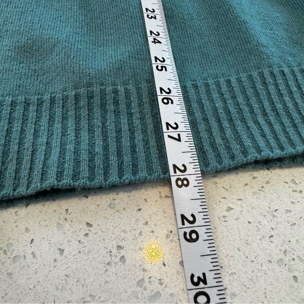Brooks Brothers Italy Merino Wool V Neck Sweater Size XL Teal Blue Green - Picture 6 of 11